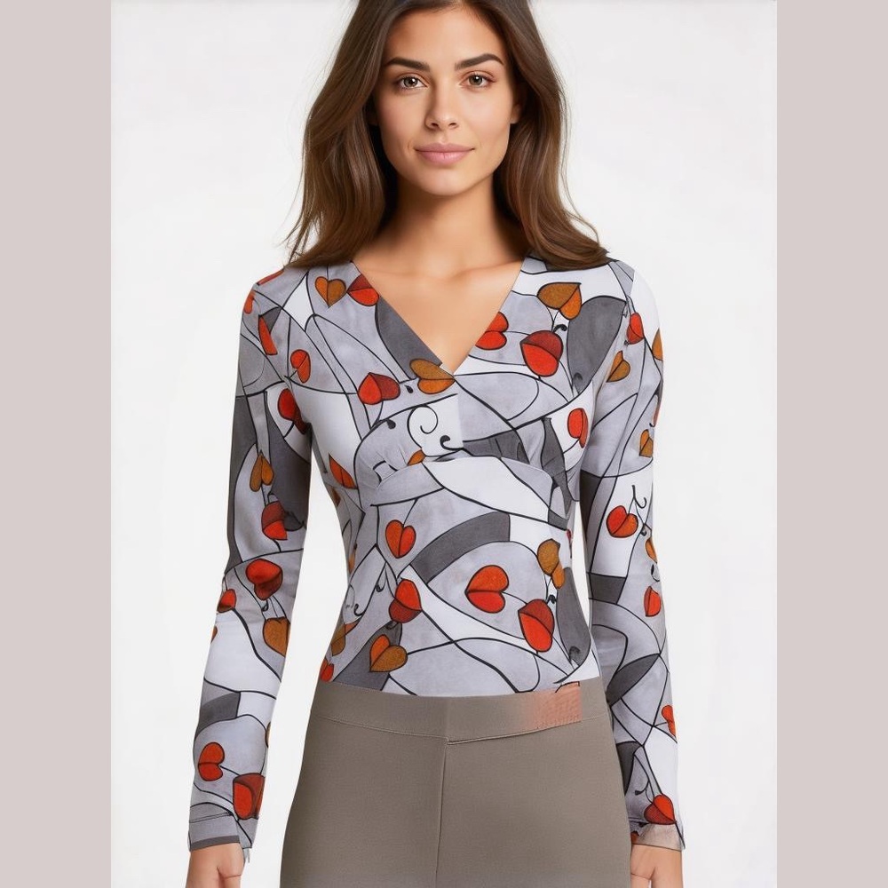 NWT: Dolcezza Abstract Patterned Women's Top small